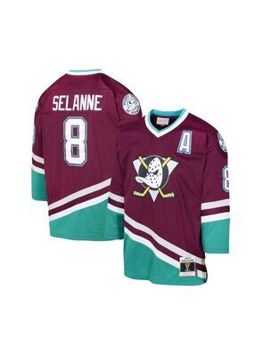 Mitchell & Ness Teemu Selanne Anaheim Ducks Mitchell & Ness 1996 Blue Line L/XL